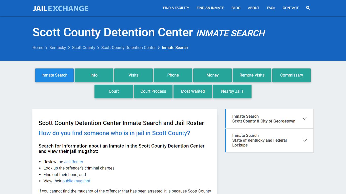 Scott County Detention Center Inmate Search - Jail Exchange